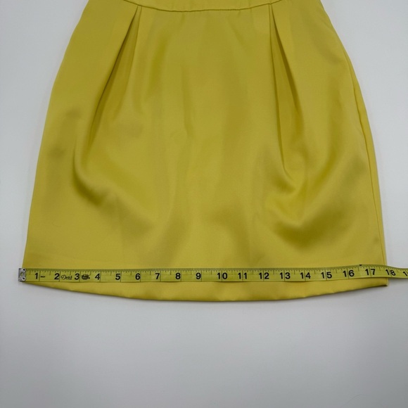 kate spade Women’s Duchess Satin Pencil Skirt 2 Light Chartreuse Yellow - Picture 7 of 9